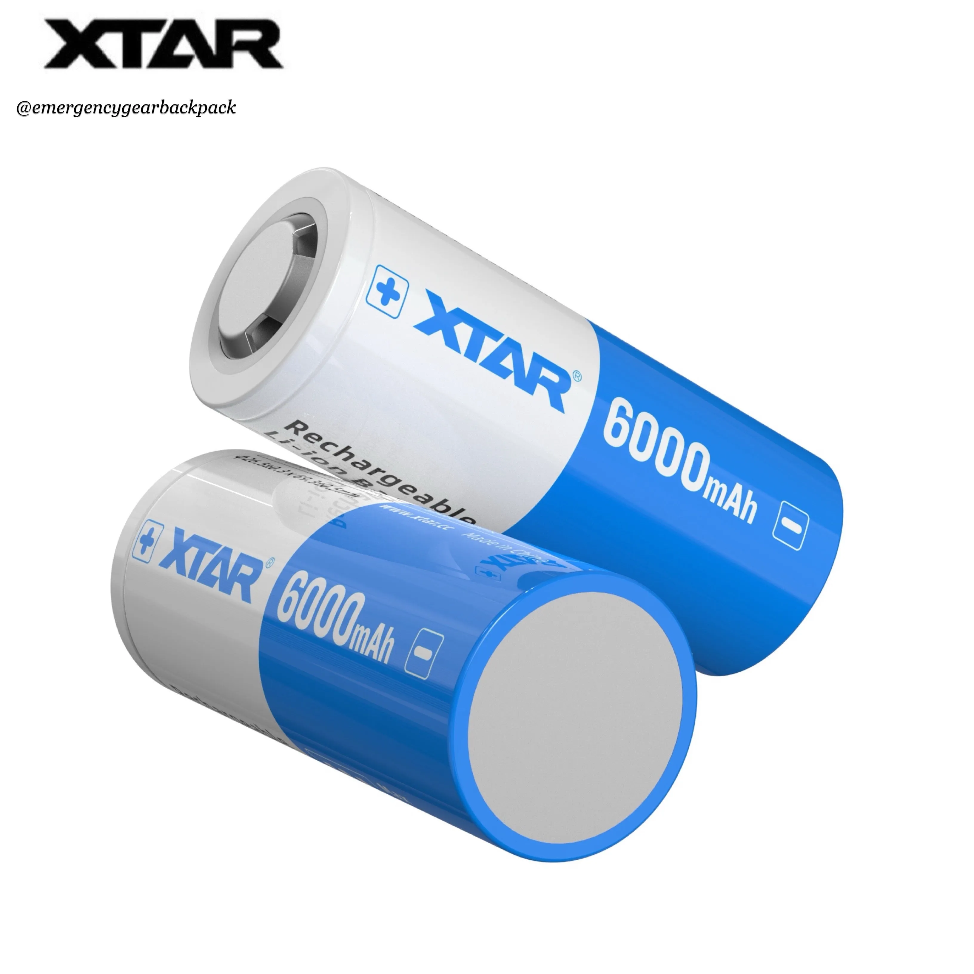 XTAR 26650 6000mAh 3.6V 10A Big Button Top  Li-ion Rechargeable Battery