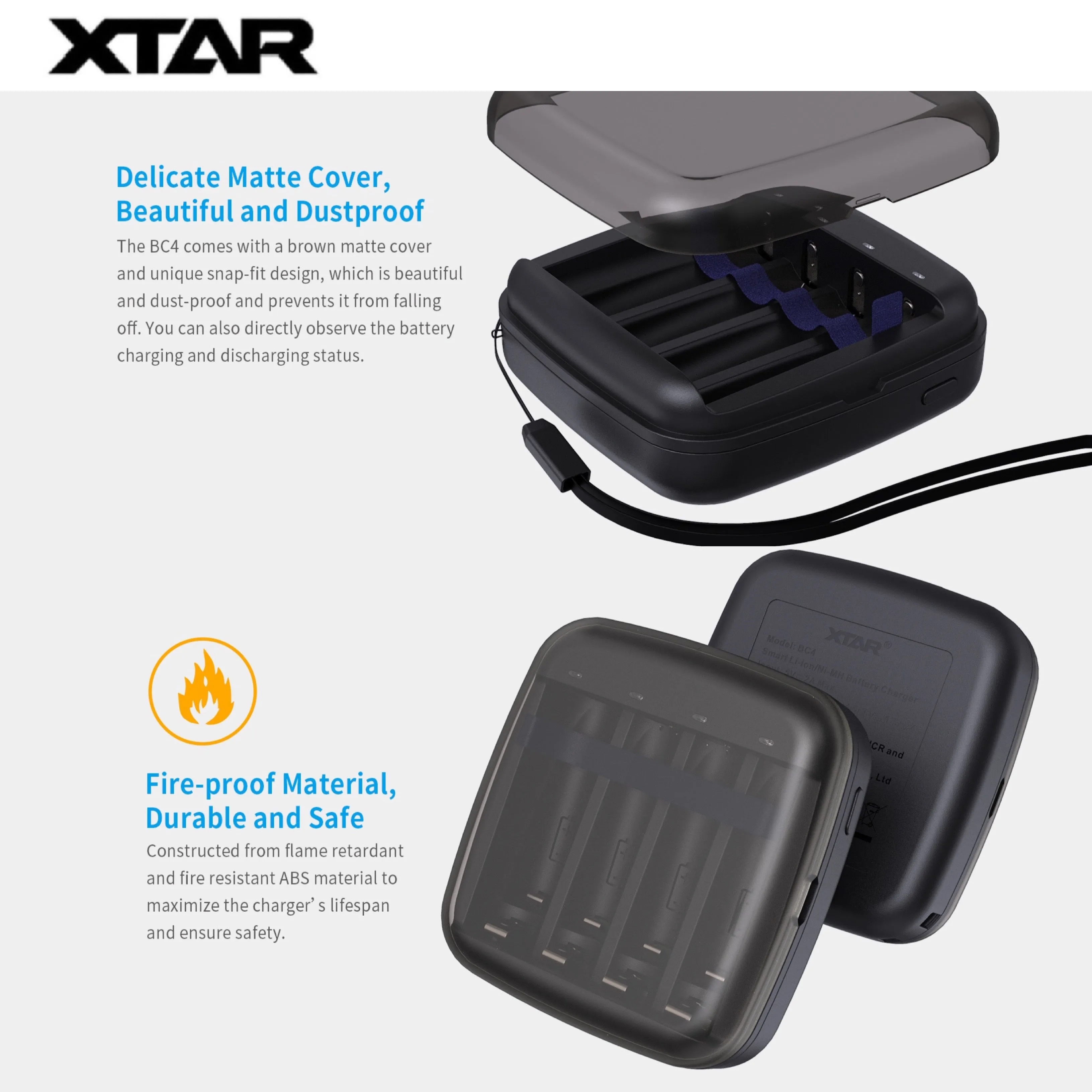 XTAR BC4 1.5V&1.2V Battery Charger