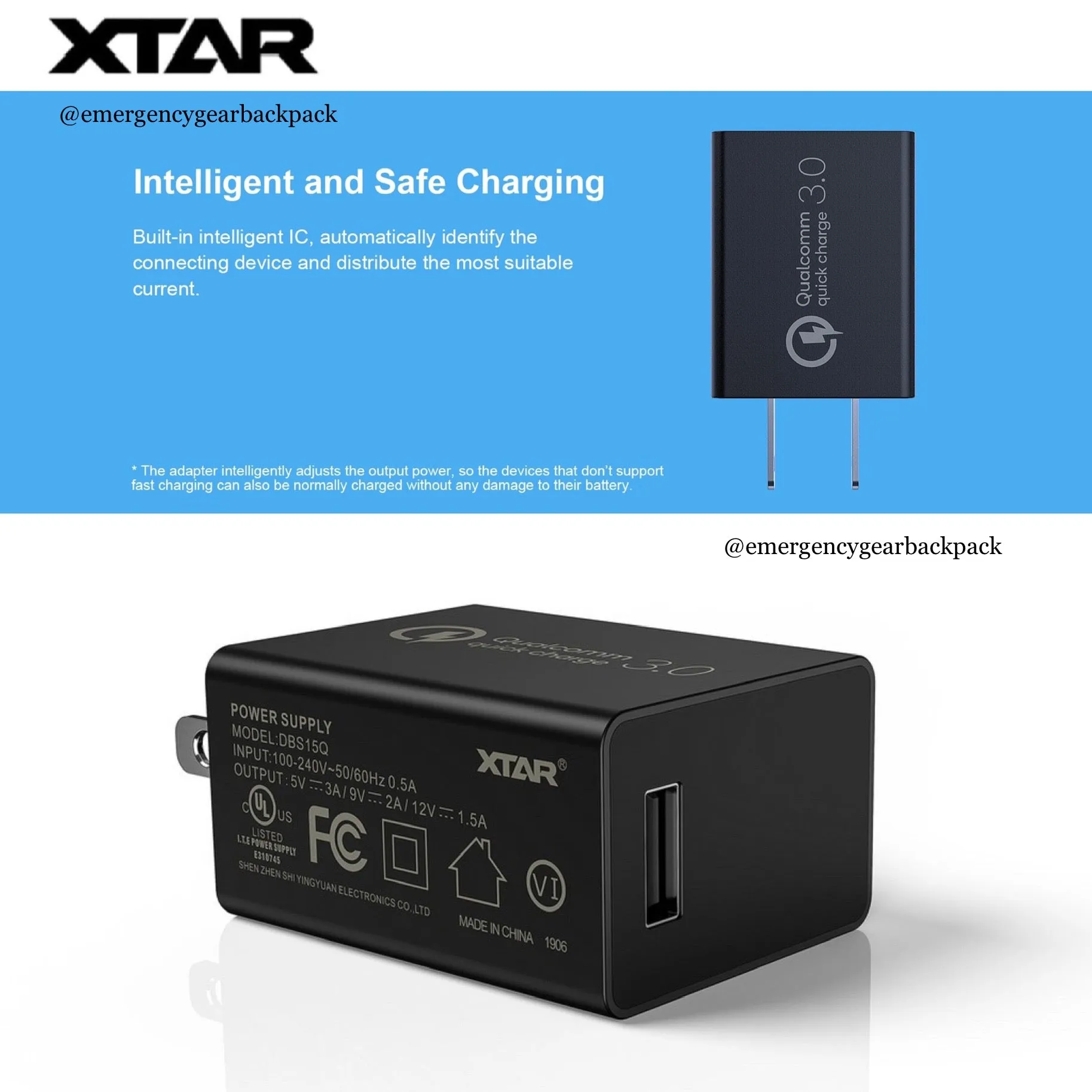 XTAR BC8/L8 1.5V&1.2V Battery Charger