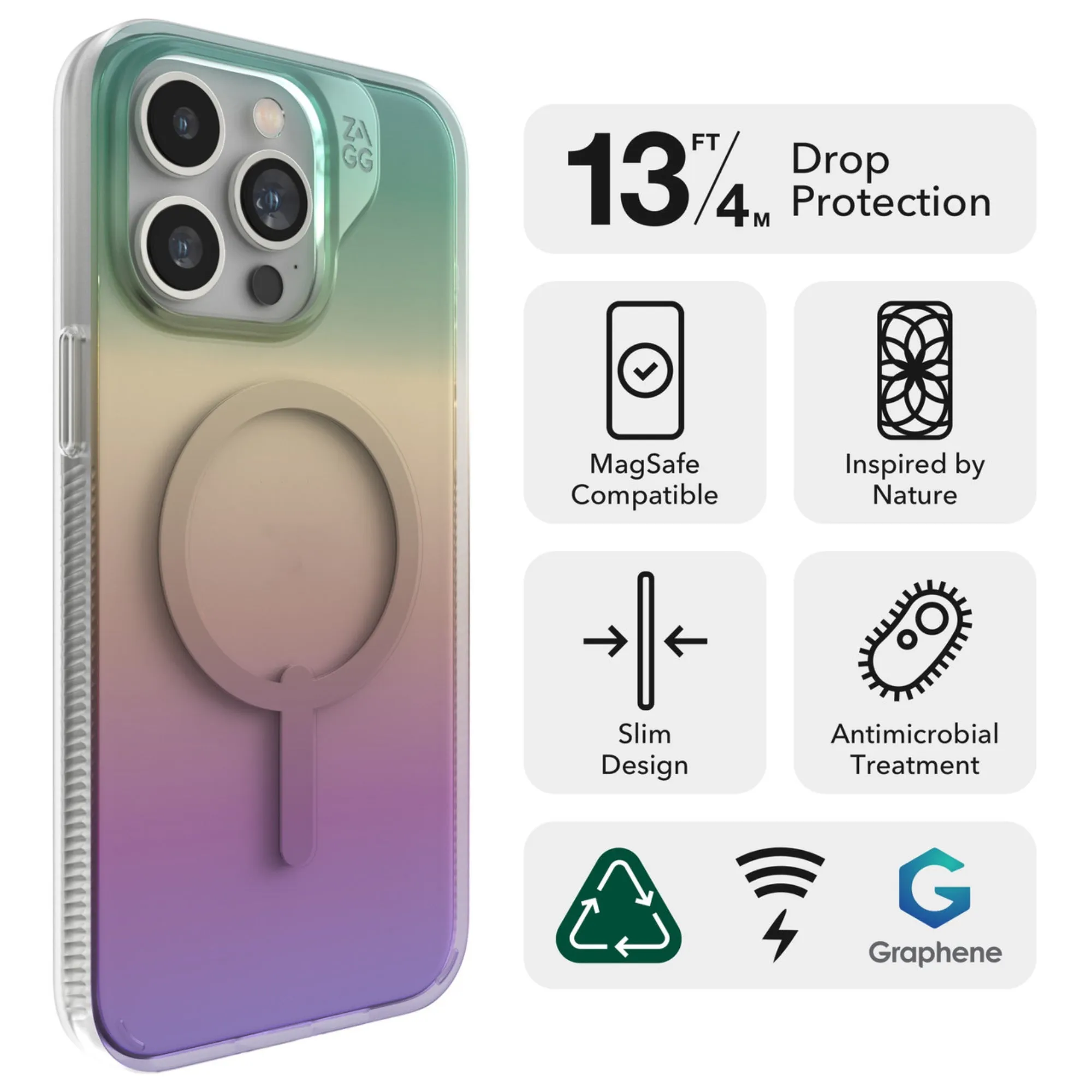 ZAGG Milan Snap for iPhone 15 Series - Magsafe Compatible