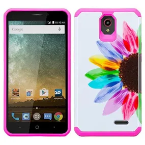 ZTE Prestige Case, Sonata 3, ZTE Avid Plus, ZTE Avid Trio, ZFive 2, Midnight Pro, Maven 2, Cheers, Slim Dual Layer Case Cover - Vivid Sunflower