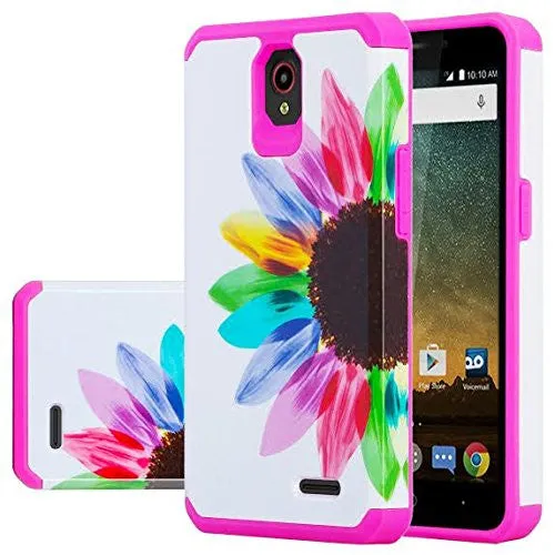 ZTE Prestige Case, Sonata 3, ZTE Avid Plus, ZTE Avid Trio, ZFive 2, Midnight Pro, Maven 2, Cheers, Slim Dual Layer Case Cover - Vivid Sunflower